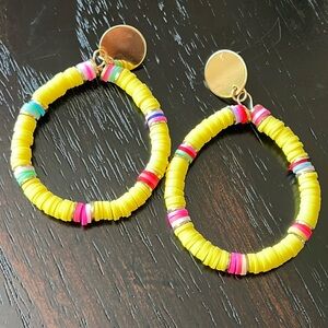 Tribal pattern beaded earrings-NWT